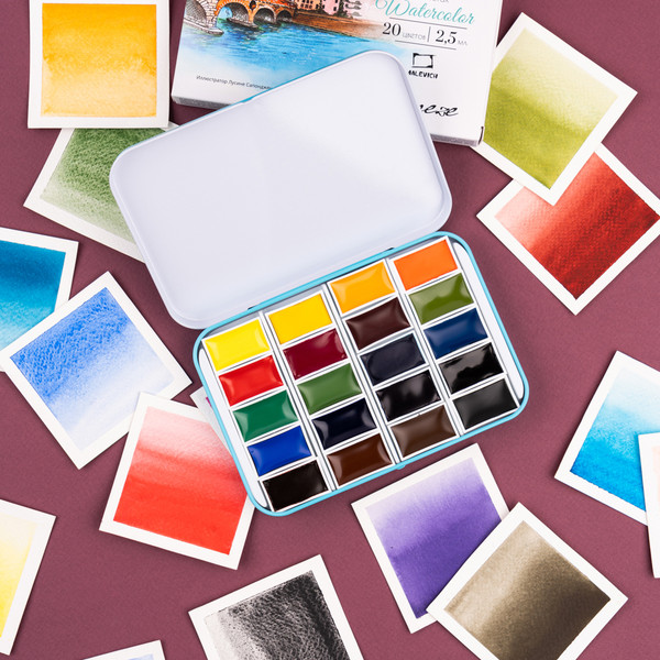 Изображение товара Акварельные краски Малевичъ Veroneze / 630981 (20цв)