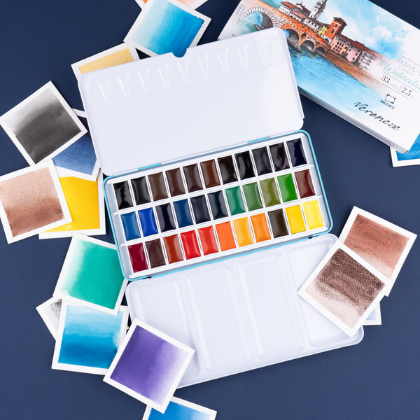 Изображение товара Акварельные краски Малевичъ Veroneze / 630982 (33цв)