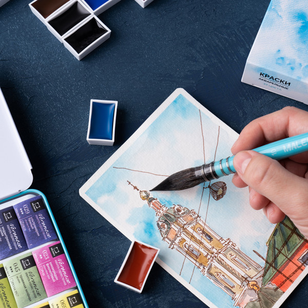 Изображение товара Акварельные краски Малевичъ Veroneze / 630982 (33цв)