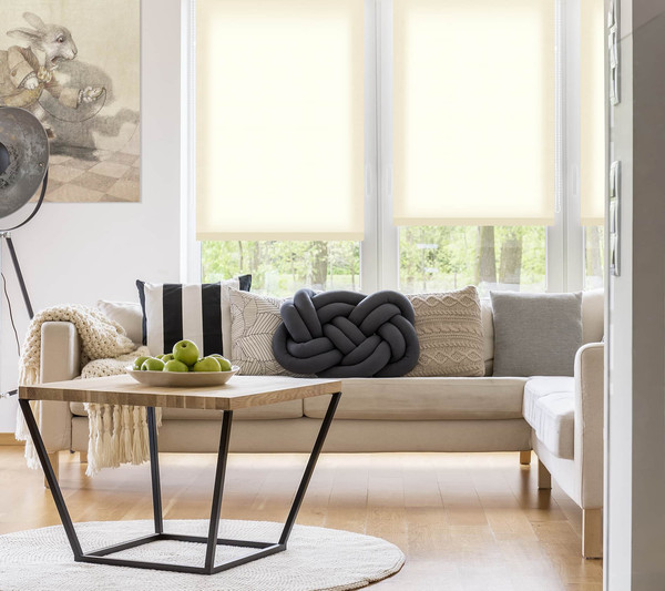 Изображение товара Рулонная штора Delfa Сантайм Роял СРШ-03Д 2813 (120x170, кремовый)