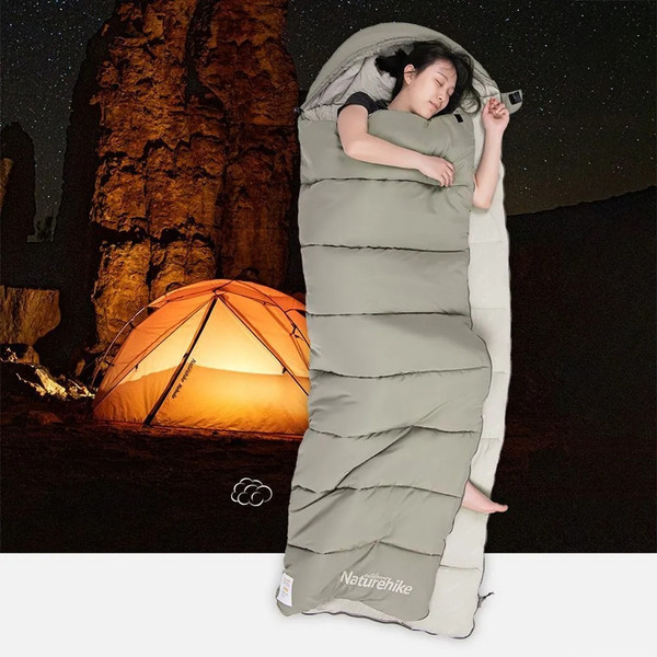 Изображение товара Спальный мешок Naturehike CNK2350WS023 M400 (зеленый, молния слева)