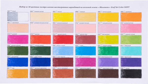 Изображение товара Набор цветных карандашей Малевичъ GrafArt Soft / 193190 (36цв)