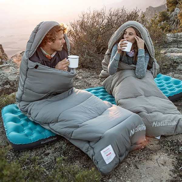 Изображение товара Спальный мешок Naturehike CNK2350WS023 M400 (серый, молния справа)