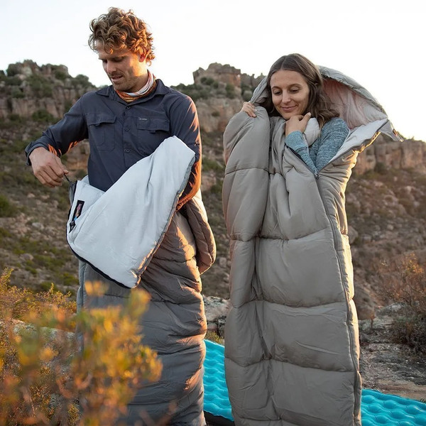 Изображение товара Спальный мешок Naturehike CNK2350WS023 M400 (серый, молния справа)