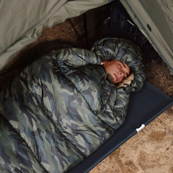 Изображение товара Спальный мешок Naturehike CNK2350WS023 M320 (камуфляжный, молния слева)