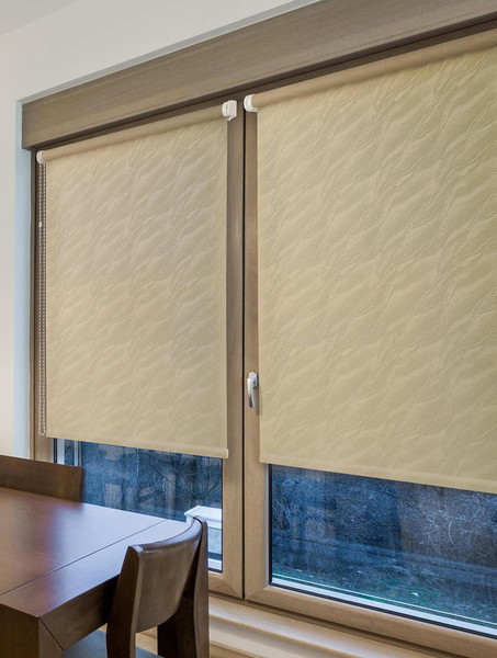 Изображение товара Рулонная штора Delfa Сантайм Жаккард Веда СРШ-03Д 839 (180x170, кофе)