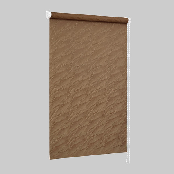 Изображение товара Рулонная штора Delfa Сантайм Жаккард Веда СРШ-03Д 827 (180x170, какао)