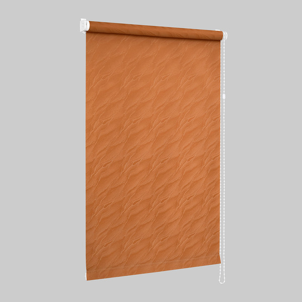 Изображение товара Рулонная штора Delfa Сантайм Жаккард Веда СРШ-03Д 844 (150x170, терракотта)