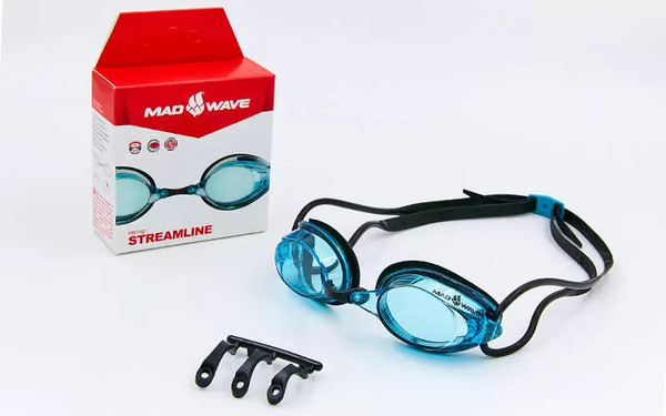 Изображение товара Очки для плавания Mad Wave Streamline (голубой)