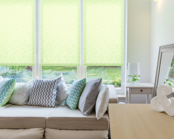 Изображение товара Рулонная штора Delfa Сантайм Жаккард Веда СРШ-03Д 877 (120x170, салатовый)