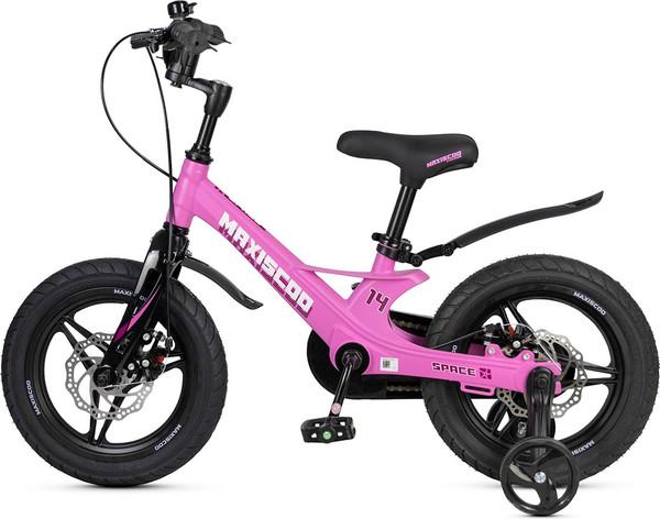 Изображение товара Детский велосипед Maxiscoo Space Deluxe Plus 14 2025 / MSC-S1442D (розовый матовый, разобранный, в коробке)