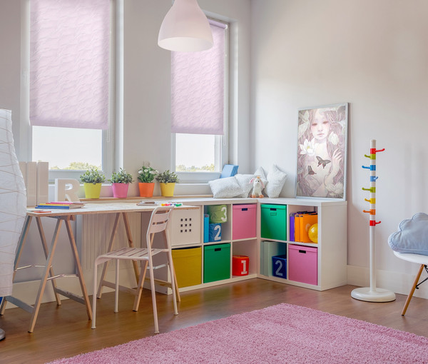 Изображение товара Рулонная штора Delfa Сантайм Жаккард Веда СРШ-03Д 878 (160x170, сиреневый)