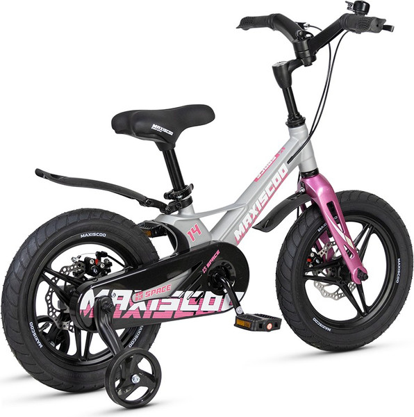 Изображение товара Детский велосипед Maxiscoo Space Deluxe Plus 14 2025 / MSC-S1443D (серый жемчуг)
