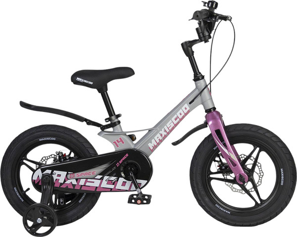 Изображение товара Детский велосипед Maxiscoo Space Deluxe Plus 14 2025 / MSC-S1443D (серый жемчуг, разобранный, в коробке)