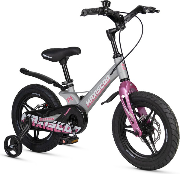 Изображение товара Детский велосипед Maxiscoo Space Deluxe Plus 14 2025 / MSC-S1443D (серый жемчуг, разобранный, в коробке)