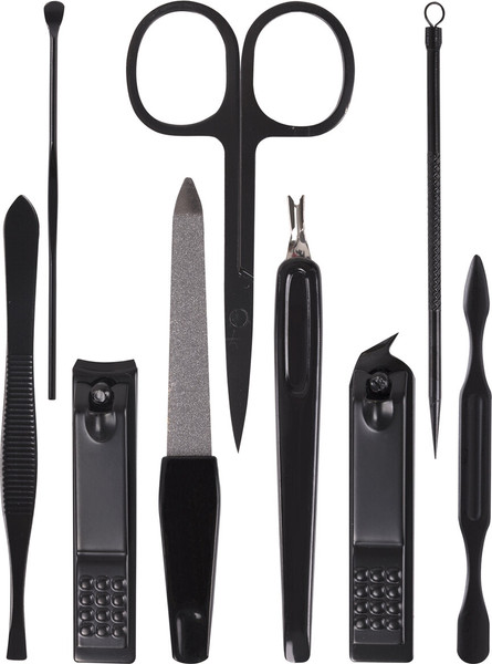 Изображение товара Набор для маникюра WBZ 9 в 1 / 609490 (черный карбон)