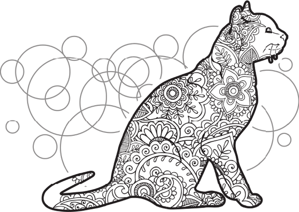 Изображение товара Раскраска-антистресс АСТ Большие пушистые кошки. Раскраски антистресс (9785171540333 Андерсен М.)