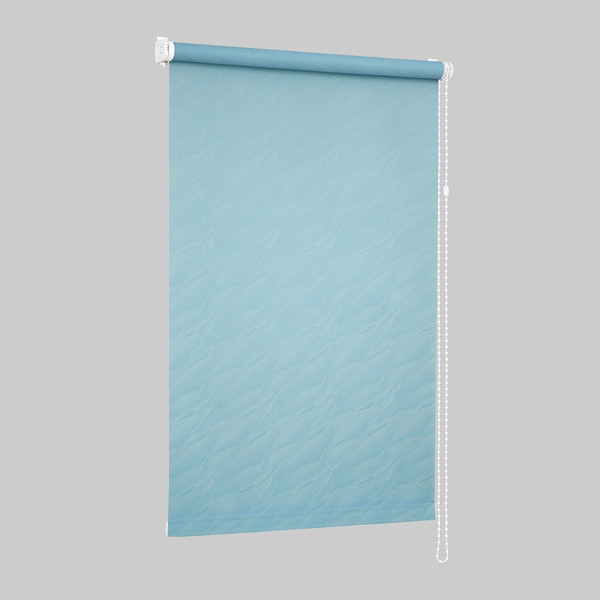 Изображение товара Рулонная штора Delfa Сантайм Жаккард Веда СРШ-03Д 840 (130x170, голубой)