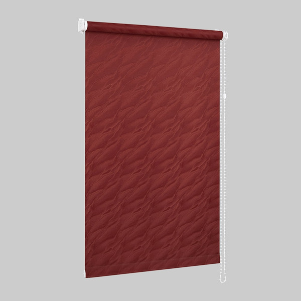 Изображение товара Рулонная штора Delfa Сантайм Жаккард Веда СРШ-03Д 899 (130x170, бордо)