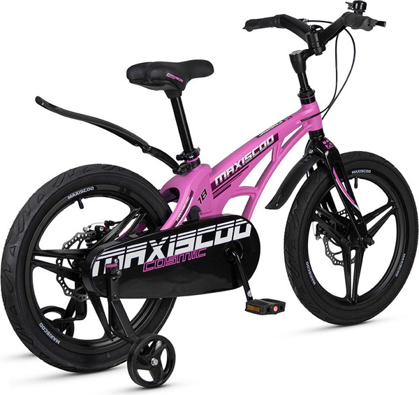 Изображение товара Детский велосипед Maxiscoo Cosmic Deluxe 18 2025 / MSC-C1843D (розовый матовый, разобранный, в коробке)