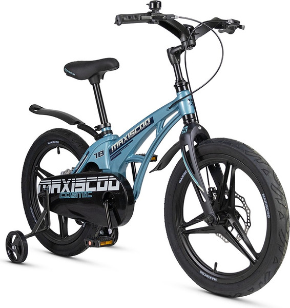 Изображение товара Детский велосипед Maxiscoo Cosmic Deluxe 18 2025 / MSC-C1844D (стальной синий, разобранный, в коробке)