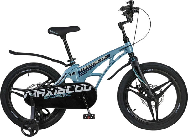 Изображение товара Детский велосипед Maxiscoo Cosmic Deluxe 18 2025 / MSC-C1844D (стальной синий, разобранный, в коробке)