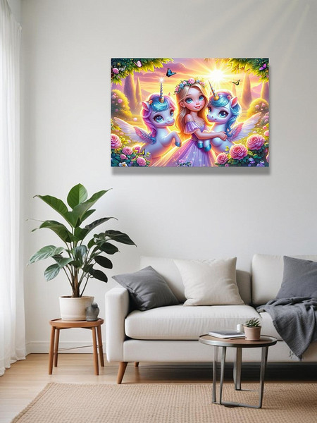 Изображение товара Пазл РЫЖИЙ КОТ Принцесса с единорогами / УК160-1990 (160эл)