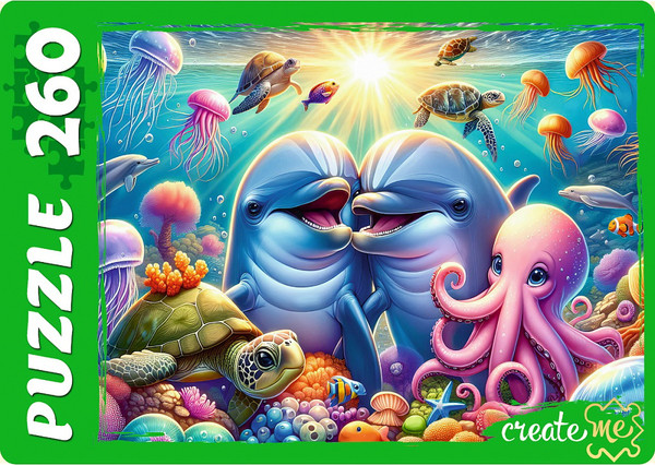 Изображение товара Пазл РЫЖИЙ КОТ Подводное селфи / УК260-1993 (260эл)