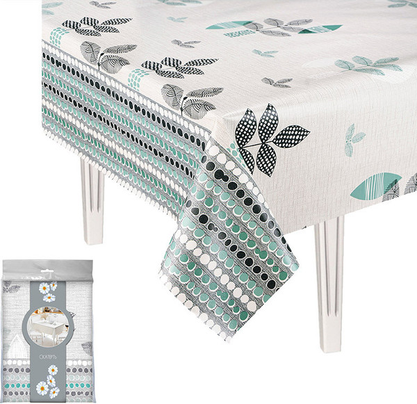 Изображение товара Скатерть No Brand Перспектива Лен с бейкой 130x110 / 617/6