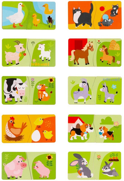 Изображение товара Развивающая игра Mapacha Домашние животные. Где чей малыш? / 962516