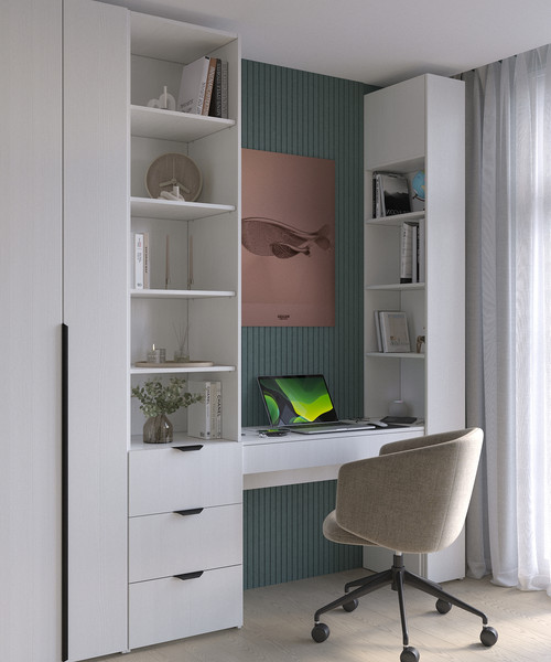 Изображение товара Стеллаж Евва Лайн 02R ЛН-TP.560.02R (бодега белый)