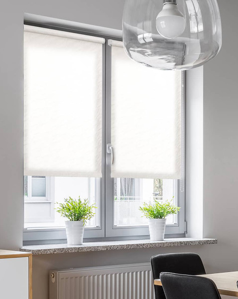 Изображение товара Рулонная штора Delfa Сантайм Жаккард Веда СРШ-03Д 8318 (160x170, белый)