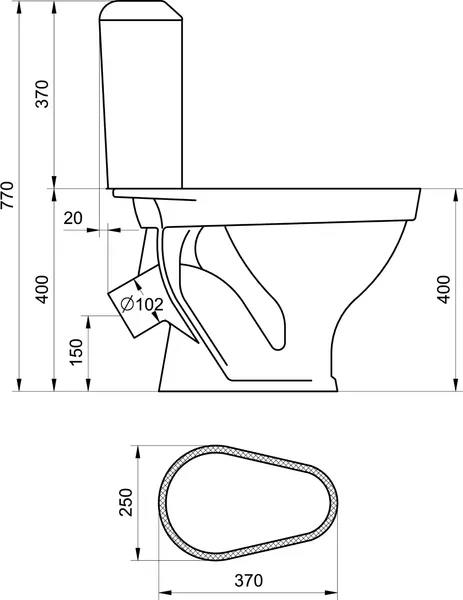 Изображение товара Чаша унитаза напольного Santeri Вест 1P2018S0000BF