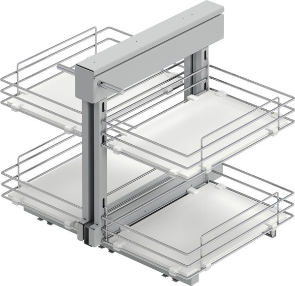 Изображение товара Корзина выкатная Starax Волшебный уголок выдвижной / S-3065-C (универсальное крепление, хром)