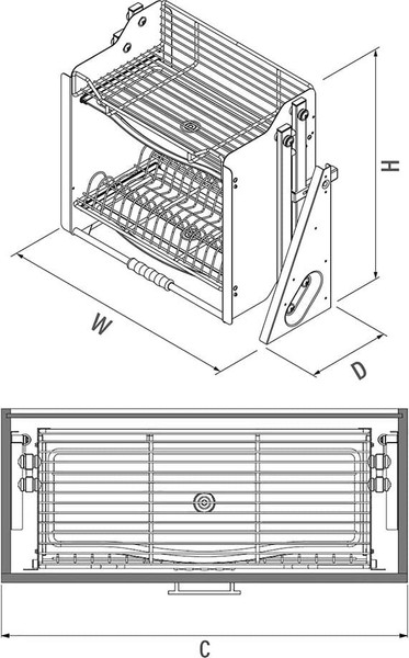 Изображение товара Корзина-сушка выдвижная Starax S-5182-C (хром)