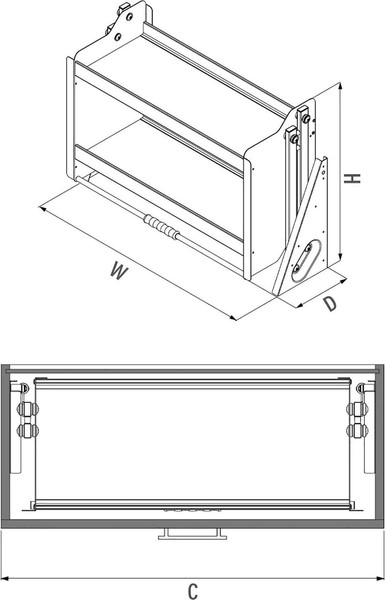 Изображение товара Корзина выдвижная Starax S-5191-G (серый)