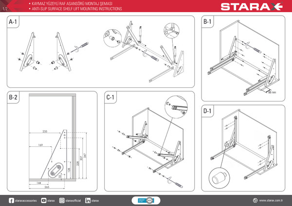 Изображение товара Корзина выдвижная Starax S-5192-G (серый)
