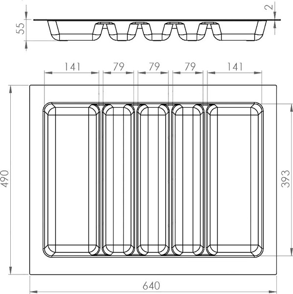 Изображение товара Органайзер для столовых приборов Starax S-2688-G (серый)