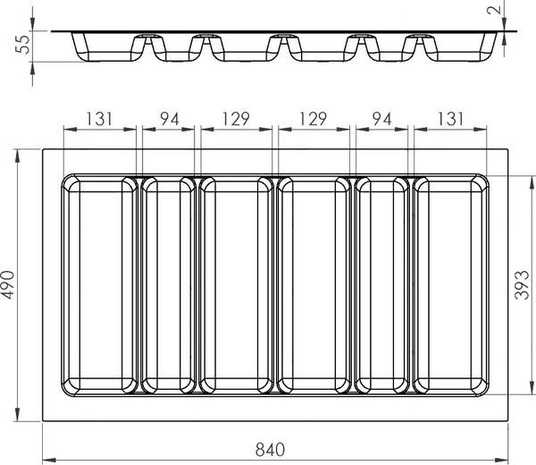 Изображение товара Органайзер для столовых приборов Starax S-2690-A (антрацит)