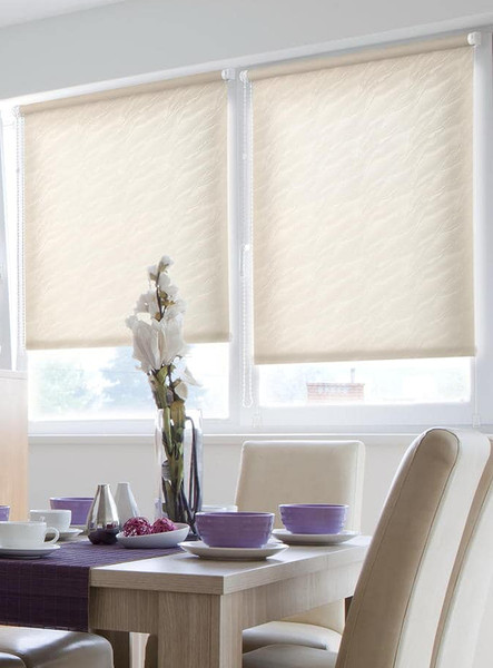 Изображение товара Рулонная штора Delfa Сантайм Жаккард Веда СРШ-03Д 834 (160x170, бежевый)