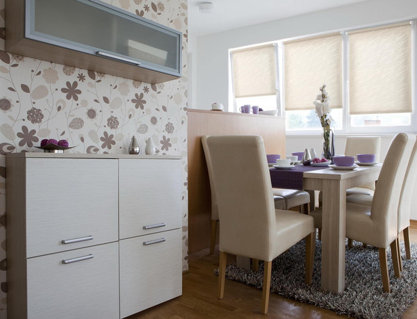 Изображение товара Рулонная штора Delfa Сантайм Жаккард Веда СРШ-03Д 834 (200x170, бежевый)