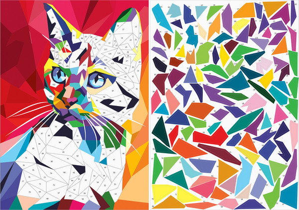 Изображение товара Набор для творчества Три совы Аппликация наклейками. Неоновые кошки / АПн_64297