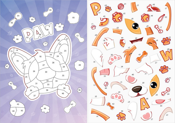 Изображение товара Набор для творчества Три совы Аппликация наклейками. Корги / АПно_65000