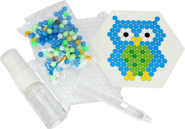 Изображение товара Развивающая игра MultiArt Аквамозаика 100 бусин сова / AB-100OWL