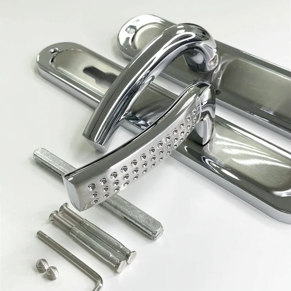 Изображение товара Ручка дверная Vettore 85.326 AL SN/CP (сатин/хром)