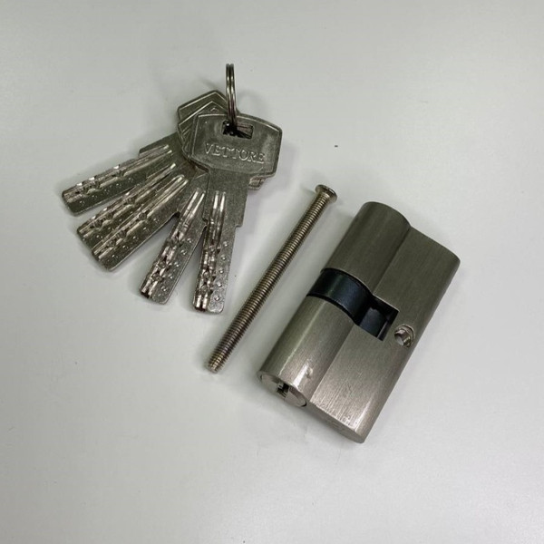 Изображение товара Цилиндровый механизм замка Vettore ZN M70 Z NI 40x30 (5 ключей, никель)