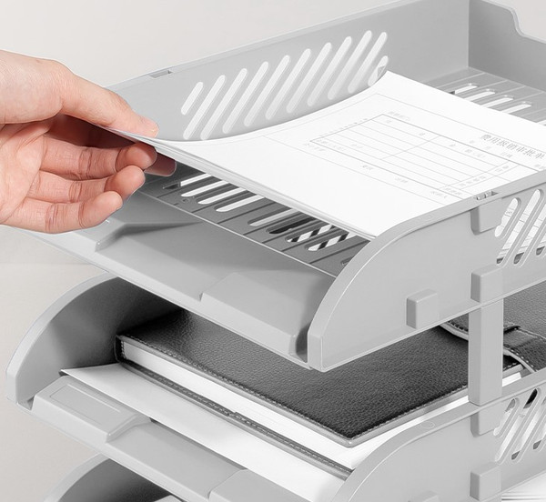 Изображение товара Лоток для бумаг Deli 9213 (серый)