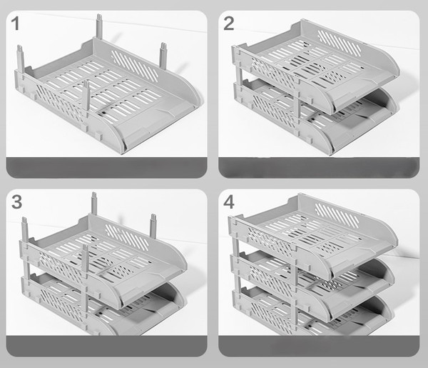 Изображение товара Лоток для бумаг Deli 9213 (серый)
