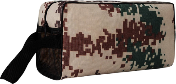 Изображение товара Косметичка Sima-Land Пиксели. На молнии / 4445807 (бежевый/зеленый)