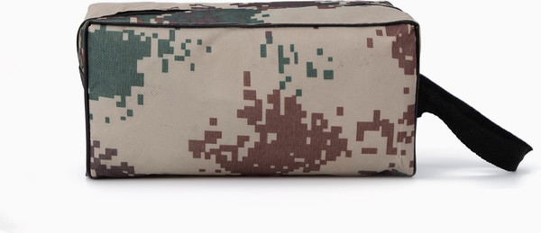 Изображение товара Косметичка Sima-Land Пиксели. На молнии / 4445807 (бежевый/зеленый)